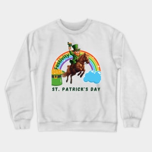 Shamrockin' & Rollin': A Lively St. Patrick's Day Festivity Crewneck Sweatshirt